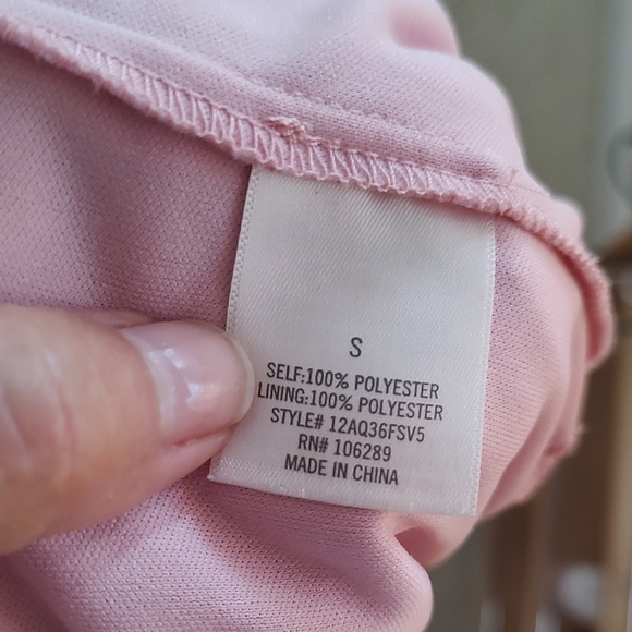 Pink Balloon Shirt Lantern Sleeve Fuzzy Dots Size Small - Picture 8 of 9